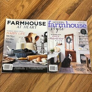 Modern Farmhouse Style Magazine Set Baking Recipes Decor Simple Living 2020